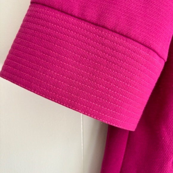 Kensie 3/4 sleeve full zip vibrant pink jacket with pockets size small - Picture 5 of 16